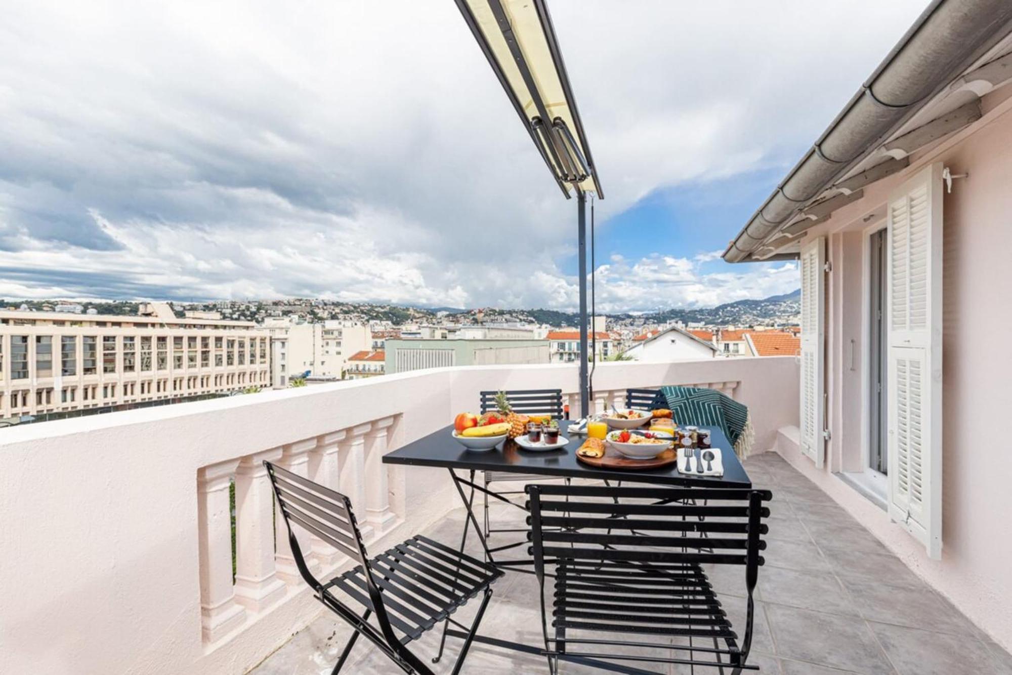 Spitalieri 2 - Superb Terrace Panoramic View Ac Apartment Nice Luaran gambar